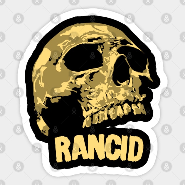 Rancid Skull Sticker by ilrokery